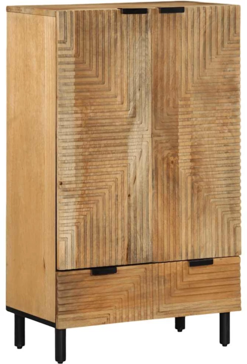 vidaXL Highboard καφέ 60x33x100 cm μασίφ ξύλο Mango