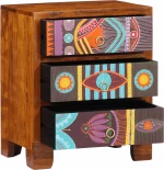 vidaXL Sideboard Πολύχρωμο 50x35x60 μασίφ ξύλο ακακίας