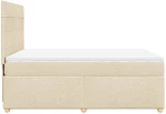 vidaXL Κρεβάτι Boxspring με Στρώμα Κρεμ 160x200 εκ. Υφασμάτινο