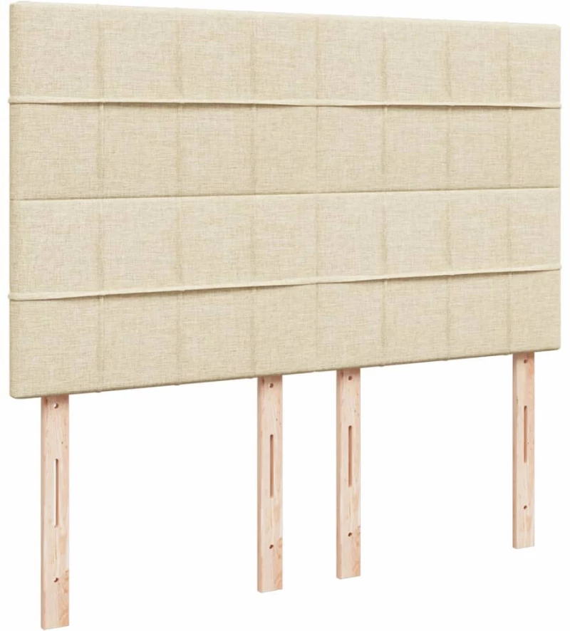 vidaXL Κρεβάτι Boxspring με Στρώμα Κρεμ 160x200 εκ. Υφασμάτινο