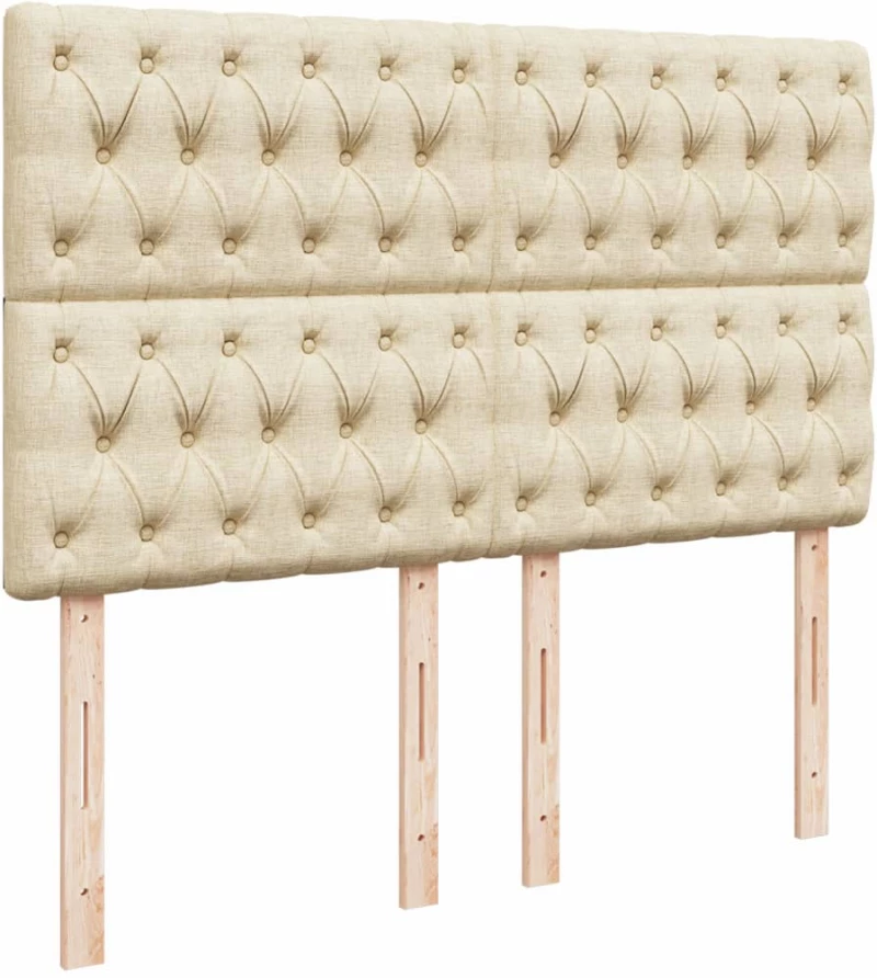vidaXL Κρεβάτι Boxspring με Στρώμα Κρεμ 160x200 εκ. Υφασμάτινο