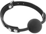Black silicone ball gag