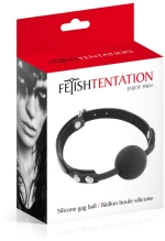 Black silicone ball gag