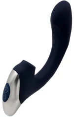 TITANZ 8" SILICONE RECHARGEABLE VIBRATOR IN IVORY BLUE