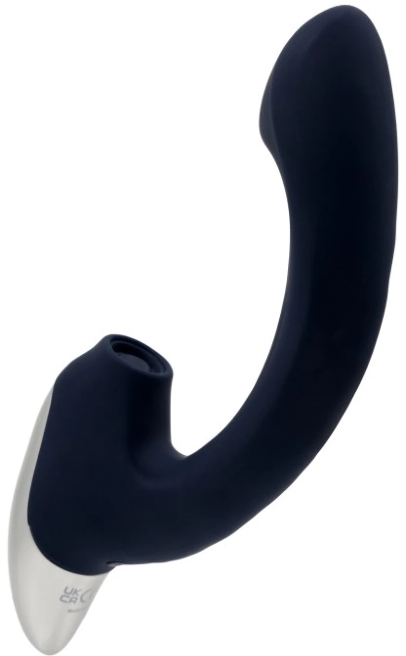 TITANZ 8" SILICONE RECHARGEABLE VIBRATOR IN IVORY BLUE