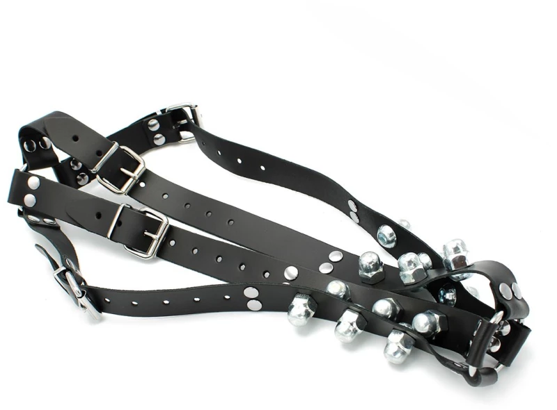 Leather Harness Spikey Nuts
