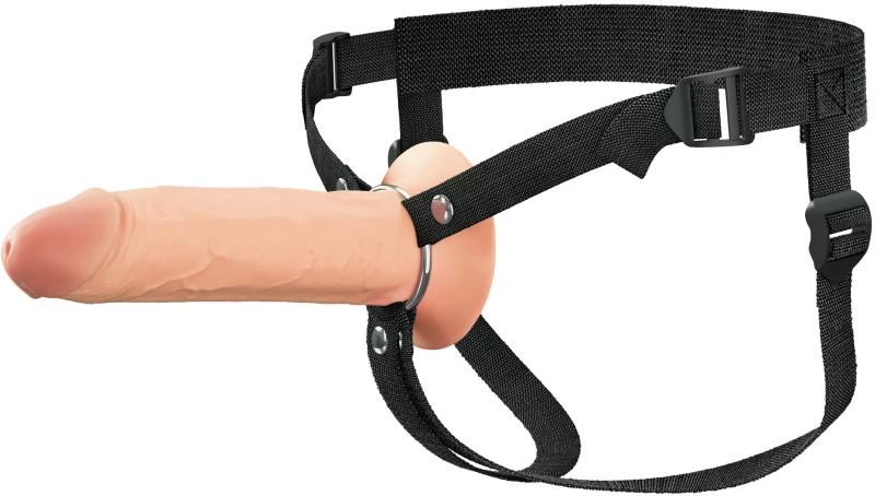 Fantasy X-tensions Elite 8" Silicone Hollow Strap-on - Dual Density - Light