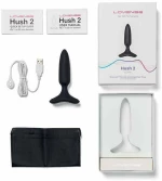 Hush 2 - App-controlled Vibrating Butt Plug - 3,8 cm - Black Bluetooth