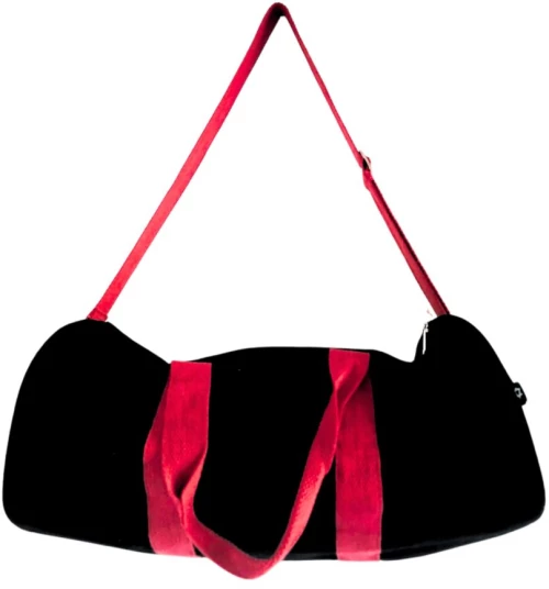 Τσάντα Γυμναστηρίου από Βαμβάκι Cotton Gym Bag Black Cherry Pink (45x30x23cm)