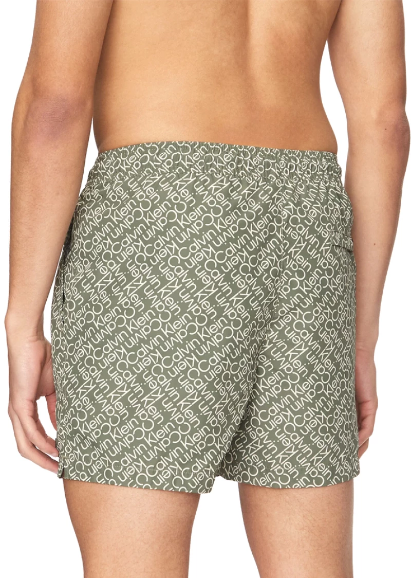 CALVIN KLEIN MEDIUM DRAWSTRING PRINT SWIMSHORTS MEN CALVIN KLEIN ΕΚΡΟΥ- ΧΑΚΙ (KM0KM01120-0IA)