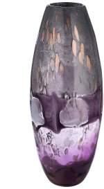 Glasart Βάζο "Feeling" Γυάλινο Γκρι Violet PU H. 42 cm D. 17 cm