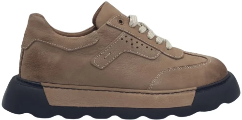 Ανδρικά Δερμάτινα Sneakers - 5688BP - Μπέζ