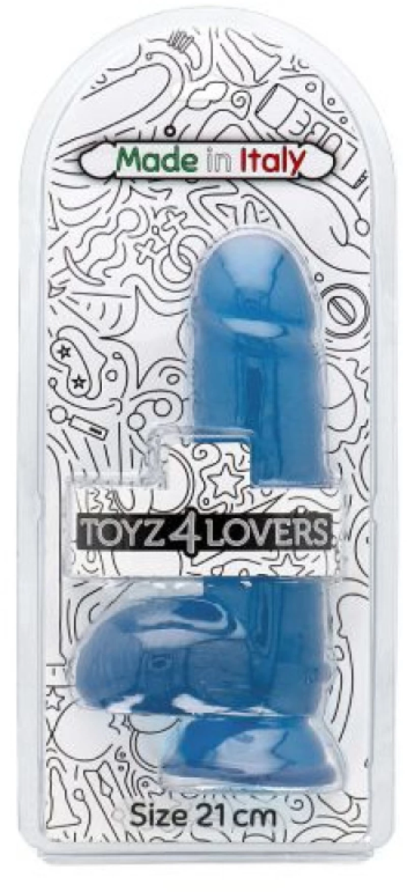 Enea transparent blue dildo