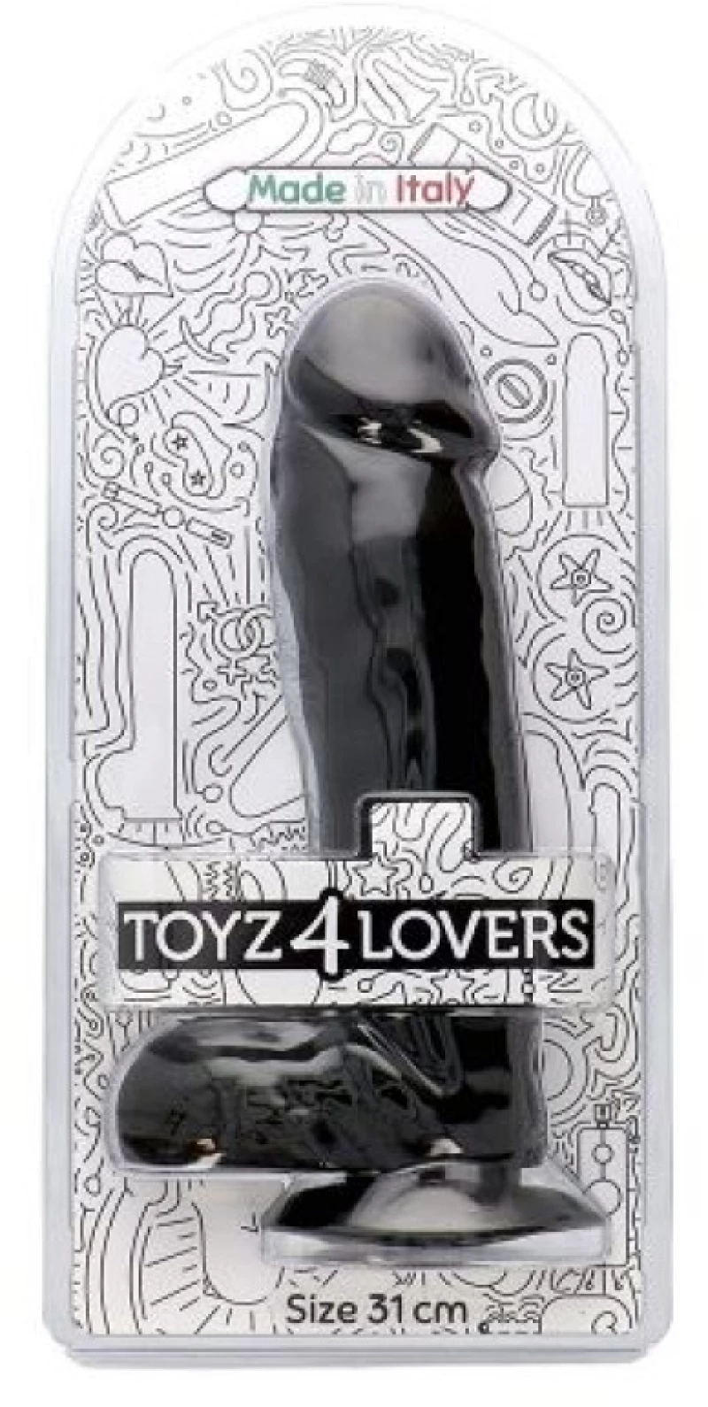 Fulvio black dildo 31 cm