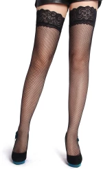 Black Stockings Silicone Lace Top Stay Up Sheer Hosiery