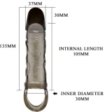 Pretty Love BRAYDEN Penis Sleeve 17.5 cm BLACK