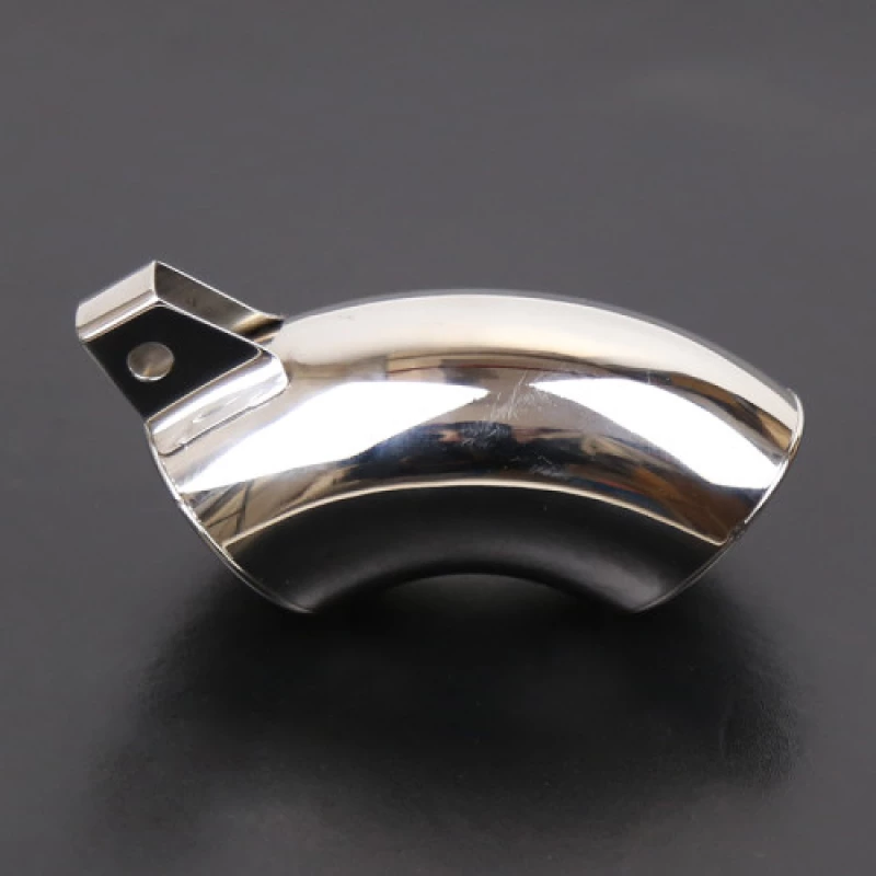 Steel penis chastity cage with removable front end and locker