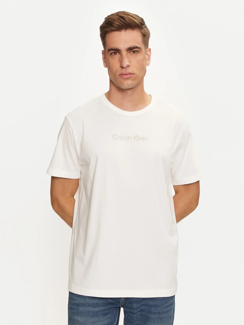 Ανδρικό T-shirt Calvin Klein - Λευκό - Κοντό μανίκι - Βαμβακερό -Regular Fit