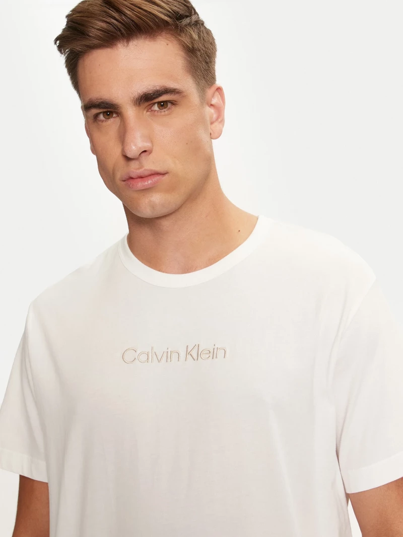 Ανδρικό T-shirt Calvin Klein - Λευκό - Κοντό μανίκι - Βαμβακερό -Regular Fit