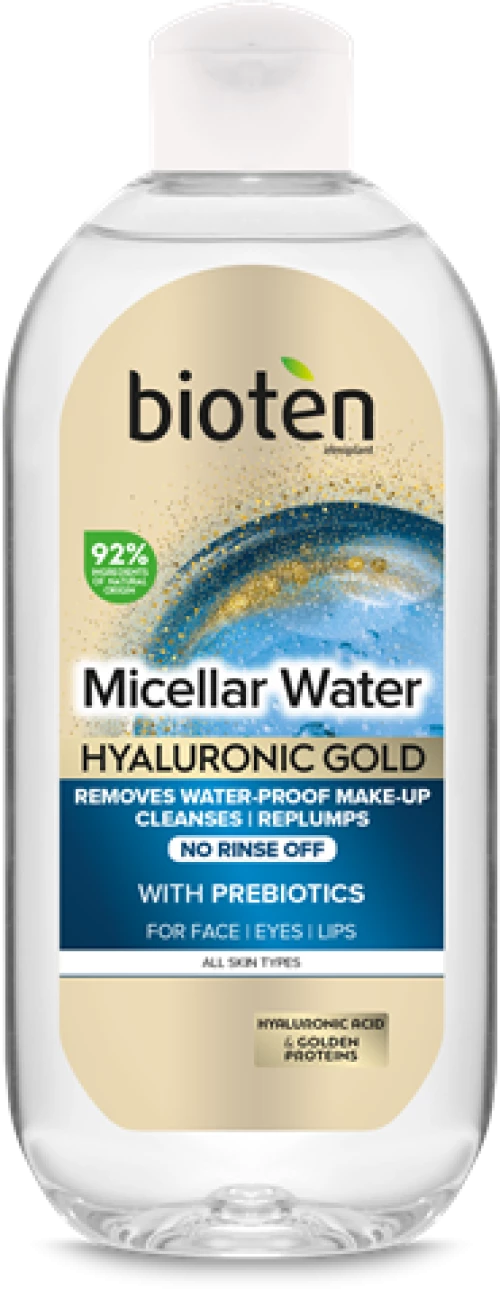 [2] Bioten Hyaluronic Gold Micellar Water Μικκυλιακό Νερό Καθαρισμού Προσώπου 400ml