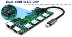 Μετατροπέας 11in1 RJ45 USBx4 VGA HDMIPD SD TF Audio