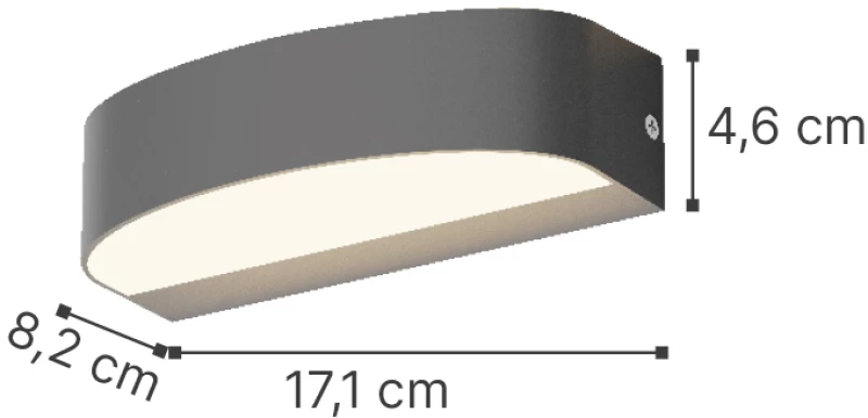 it-Lighting Caror - LED 9W 3CCT Up and Down Outdoor Light in Grey Color (80204030)