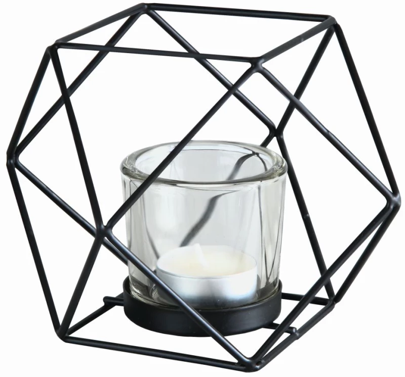 Polygon Φανάρι Με Γυάλινο Ένθετο 12x12,2x12 εκ