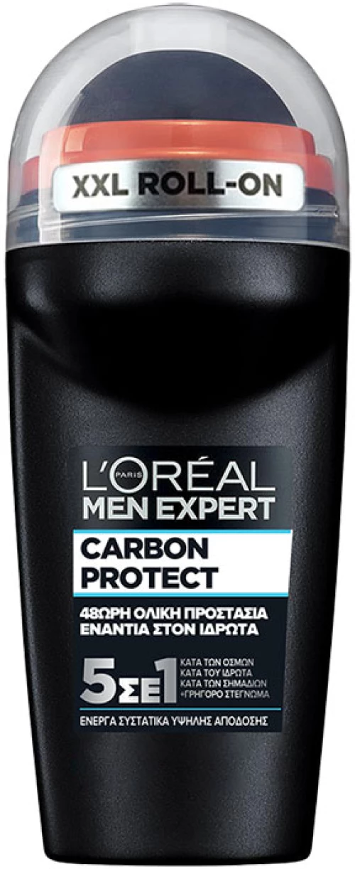 LOREAL Men Expert Carbon Protect 5in1 Deo Roll On , Αποσμητικό Roll On - 50ml
