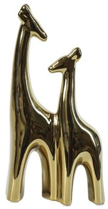 Καμηλοπαρδάλεις κεραμικό χρυσές 11,3x5,5x23cm
