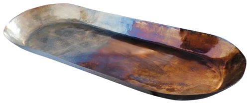 Πιατέλα μεταλλικό μπρονζέ 81x29 Η5,5cm