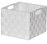 Κουτί αποθήκευσης Polyester λευκό 22X22X18cm
