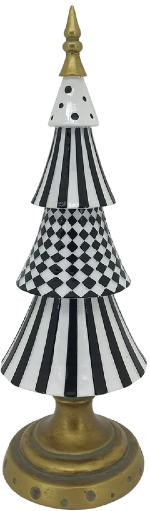 ABSTRACT TREE L ΧΡΙΣΤΟΥΓΕΝΝΙΑΤΙΚΟ ΔΙΑΚΟΣΜΗΤΙΚΟ ΔΕΝΤΡΟ 13x13x46 POLYRESIN ΛΕΥΚΟ ΜΑΥΡΟ ΧΡΥΣΟ INTHEBOX