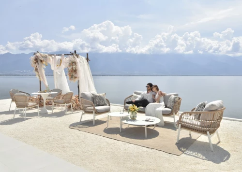 Bari-White Lounge Set - Αλουμίνιο
