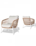 Bari-White Lounge Set - Αλουμίνιο
