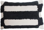Μαξιλάρι βαμβακερό μαύρο/άσπρο 40x60cm