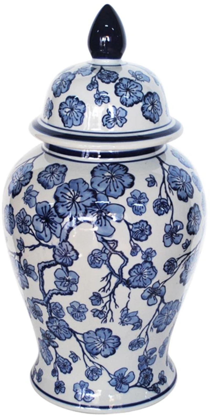 Ποτίς blue porc. flower 24x46cm