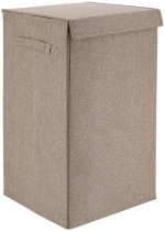 Καλάθι απλύτων με καπάκι  υφασμάτινο taupe 35X35X60
