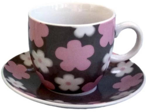 ΣΕΤ 6τεμ. ΦΛΙΤΖΑΝΙΑ ΚΑΦΕ 90cc DAISY-PURPLE DG08-0209/B - Max.Home®