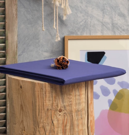 Σεντόνια Μονόχρωμα Melody - Blue Night, Λάστιχο (125x200+32)