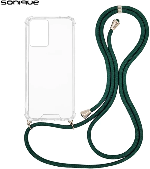 Θήκη Σιλικόνης με Κορδόνι Sonique Armor Clear Xiaomi Xiaomi 13 Lite 5G Πράσινο Σκούρο