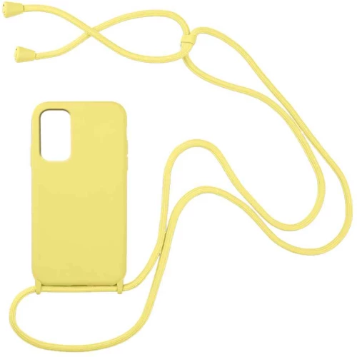Θήκη Σιλικόνης με Κορδόνι CarryHang Sonique Samsung Galaxy S20 Plus Κίτρινο