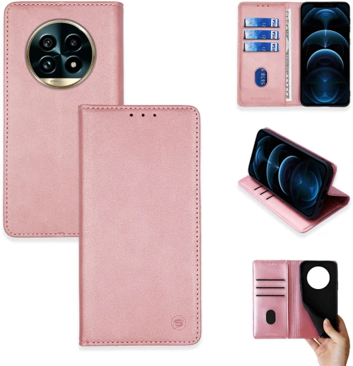 Θήκη Πορτοφόλι Vintage Magnet Wallet Sonique Realme 13 Pro 5G / Realme 13 Pro Plus 5G Ροζ Χρυσό