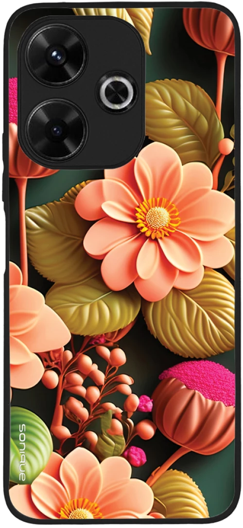 Θήκη Sonique 3D Flower Series για Xiaomi Redmi 13 4G / Poco M6 4G Σομόν