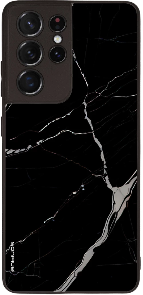 Θήκη Sonique Marble Series για Samsung Galaxy S21 Ultra Μαύρο