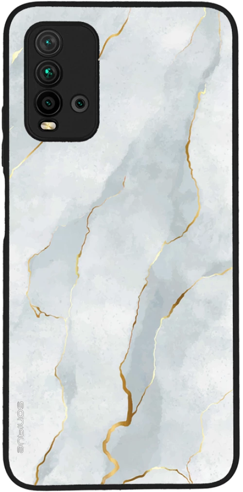 Θήκη Sonique Marble Series για Xiaomi Redmi 9T Λευκό 01