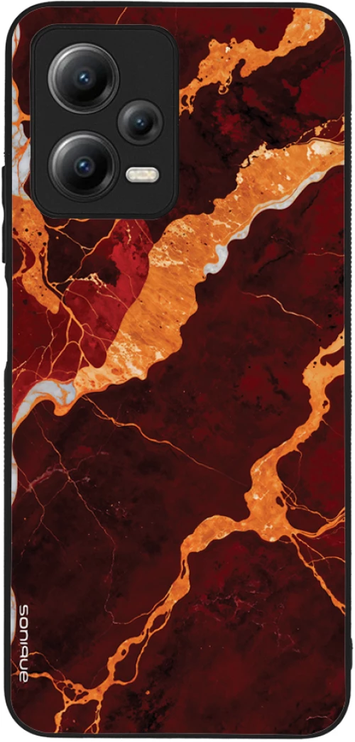 Θήκη Sonique Marble Series για Xiaomi Redmi Note 12 5G / Poco X5 5G Κόκκινο