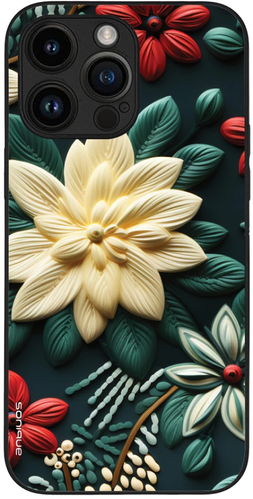 Θήκη Sonique 3D Flower Series για Apple iPhone 14 Pro Max Πράσινο