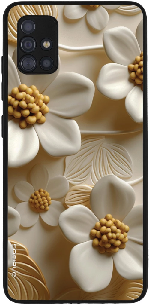 Θήκη Sonique 3D Flower Series για Samsung Galaxy A51 Λευκό