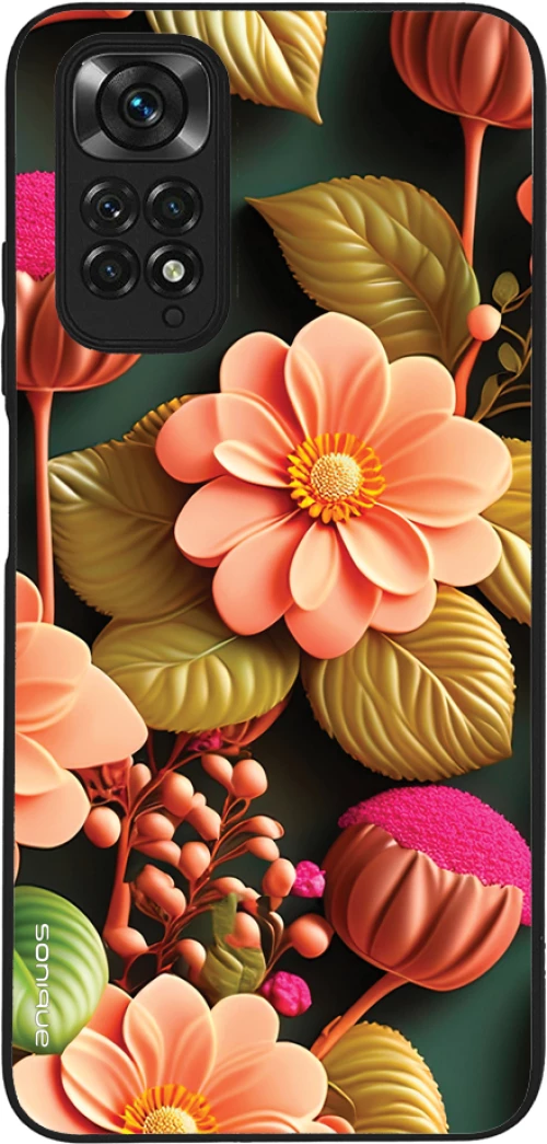 Θήκη Sonique 3D Flower Series για Xiaomi Redmi Note 11 4G / Redmi Note 11S Σομόν