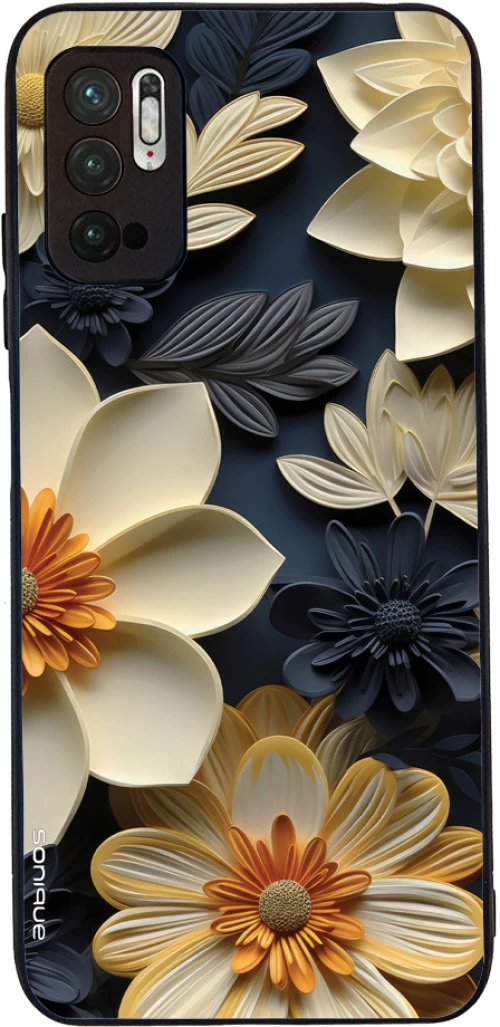 Θήκη Sonique 3D Flower Series για Xiaomi Redmi Note 10 5G / Poco M3 Pro 5G Εκρού